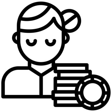 iş ve finans satırı vektör simgesi.