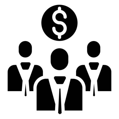 İş ekibi basit simge, vektör illüstrasyonu