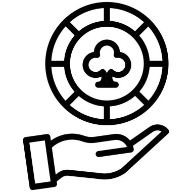 Mikroçip Web simgesi basit illüstrasyon