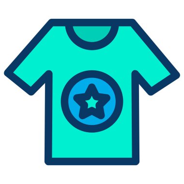 t-shirt basit simgesi, vektör çizim