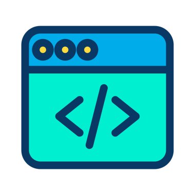 Web sayfası ikon vektör illüstrasyonu