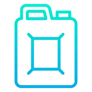 Benzin kutusu, beyaz üzerine izole edilmiş minimalist vektör simgesi