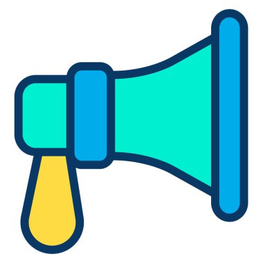 Hoparlör web simgesi basit vektör illüstrasyonu