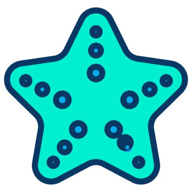 denizyıldızı. Web simgesi basit illüstrasyon