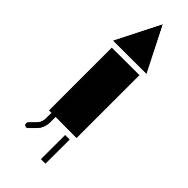 Havai fişekler. Web simgesi basit illüstrasyon