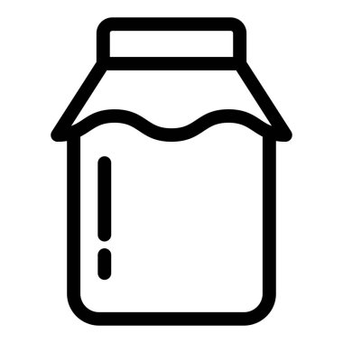 Kavanoz. Web simgesi basit illüstrasyon