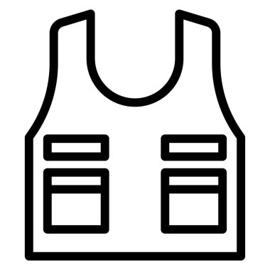 Kurşun geçirmez güvenlik önlüğü, ceket vektör çizimi 