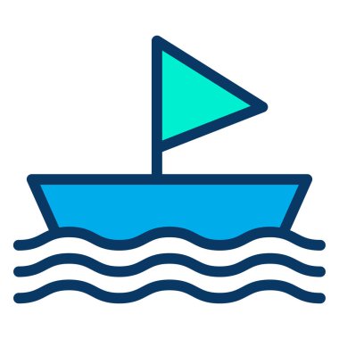 Tekne. Web simgesi basit illüstrasyon