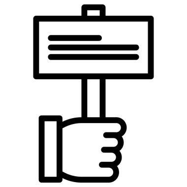 Modern El Kampanyası ikonunun vektör çizimi