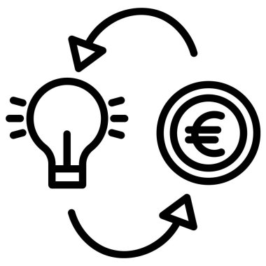 Bir fikrim var. Web simgesi basit illüstrasyon 