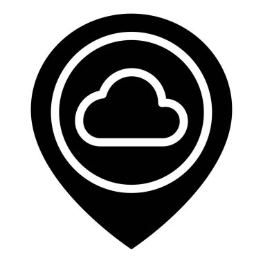 bulut simgesi, vektör illüstrasyonu