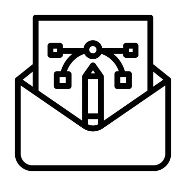 posta simgesi, vektör illüstrasyonu