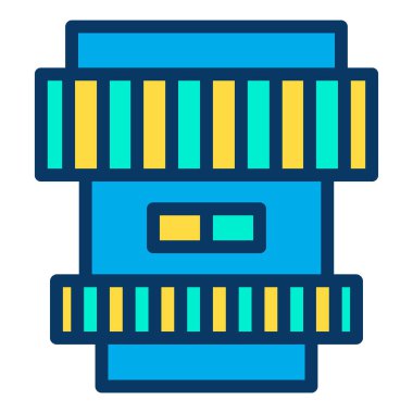 Bina. Web simgesi basit illüstrasyon