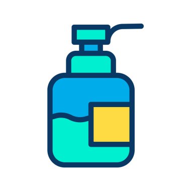 sabun, beyaz arkaplanda izole edilmiş minimalist vektör simgesi