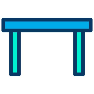 Tablo basit simgesi, vektör illüstrasyonu