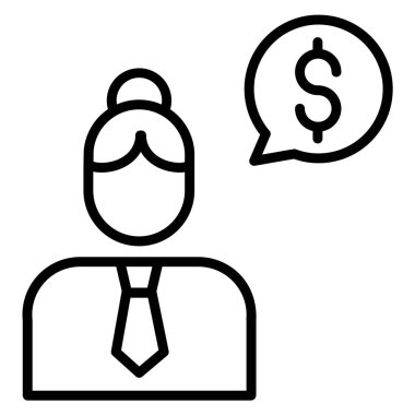 iş ve finans düz vektör simgesi 