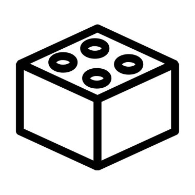 Lego tuğlası ağ ikonu vektör illüstrasyonu