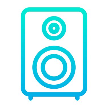  Hoparlör, beyaz arkaplanda basit vektör simgesi