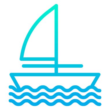 Tekne. Web simgesi basit illüstrasyon