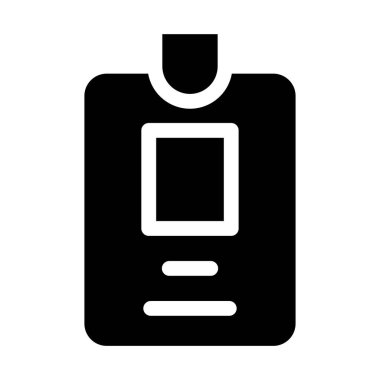 kimlik kartı simgesinin vektör illüstrasyonu