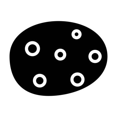 Beyaz üzerine izole edilmiş patates minimalist vektör simgesi