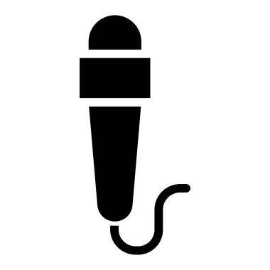 mikrofon simgesi, vektör illüstrasyonu