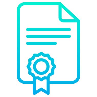 belge ikon vektör illüstrasyonu