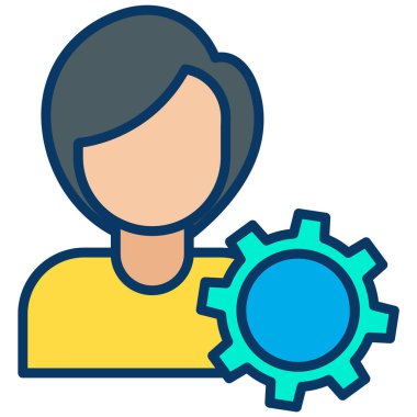 yönetim web simgesi basit illüstrasyon