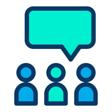 Tartışma. Web simgesi basit illüstrasyon