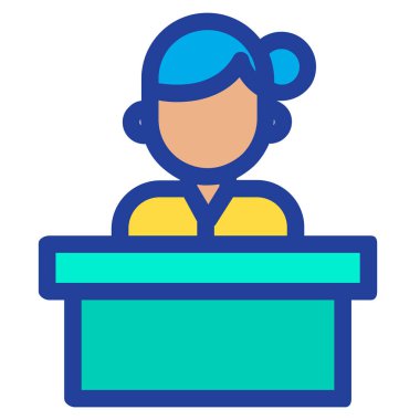 Hizmet. Web simgesi basit illüstrasyon