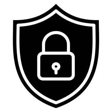 Kalkan. Web simgesi basit illüstrasyon