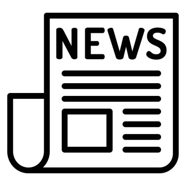 Haberler. Web simgesi basit illüstrasyon