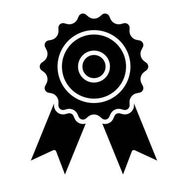 Madalya ödülü kurdele simgesi, satır biçimi.