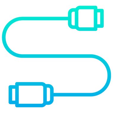 Usb buji basit simgesi, vektör illüstrasyonu