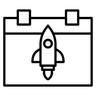 roket fırlatma vektörü renk simgesi