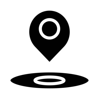 konum minimalist vektör simgesi beyaz üzerinde izole