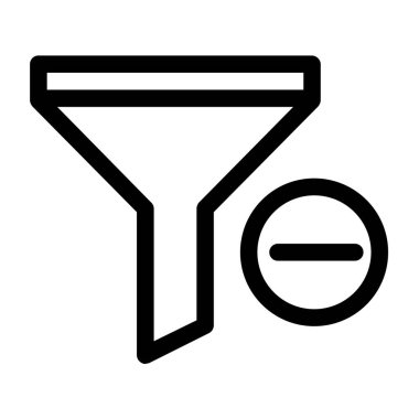 Basit filtre simgesi, vektör illüstrasyonu