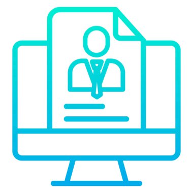 Basit UI profili simgesi, vektör illüstrasyonu