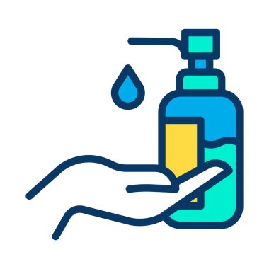 elde sabun pompası, vektör illüstrasyonu