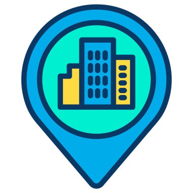 konum pin web simgesi basit illüstrasyon