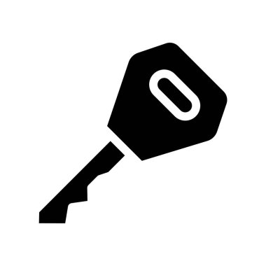 Basit anahtar konsept simgesi, vektör illüstrasyonu