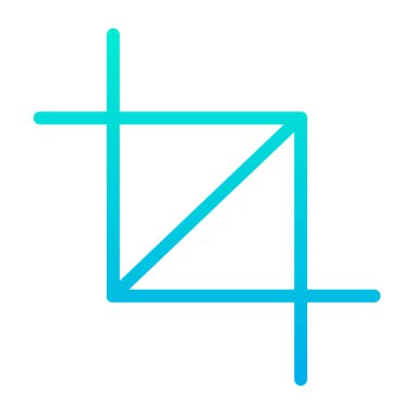 Kırpma simgesinin vektör illüstrasyonu