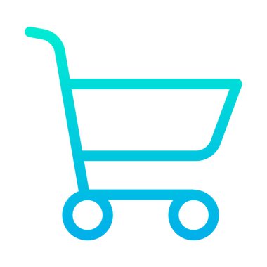 Alışveriş arabası simgesi, vektör illüstrasyonu