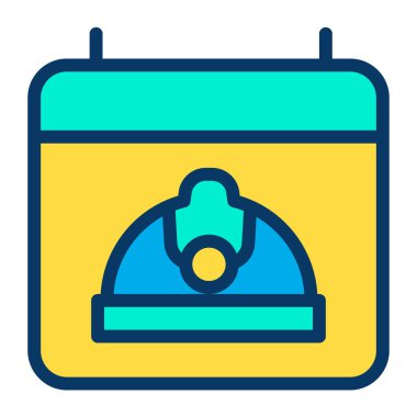 Beyaz arkaplan üzerindeki basit takvim vektör resimlemesi