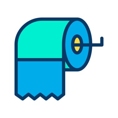 Bir havlu simgesinin vektör illüstrasyonu