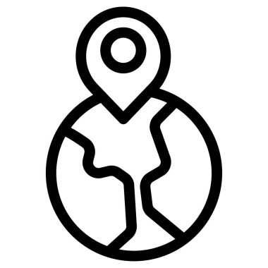 konum pin web simgesi basit illüstrasyon