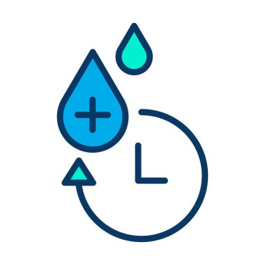 Zaman basit simgesi, vektör illüstrasyonu