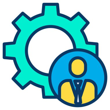 yönetim web simgesi basit illüstrasyon