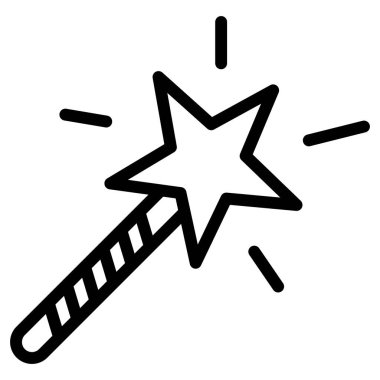 Gradyanı ve düşen konfetisi olan yıldız simgesi.