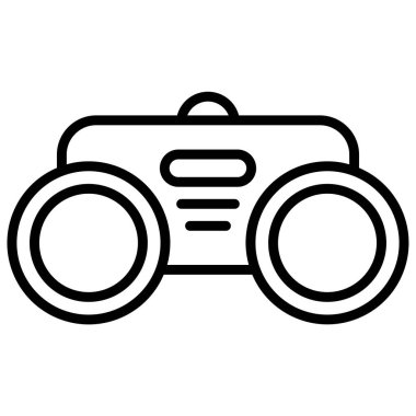 Dürbün. Web simgesi vektör illüstrasyonu